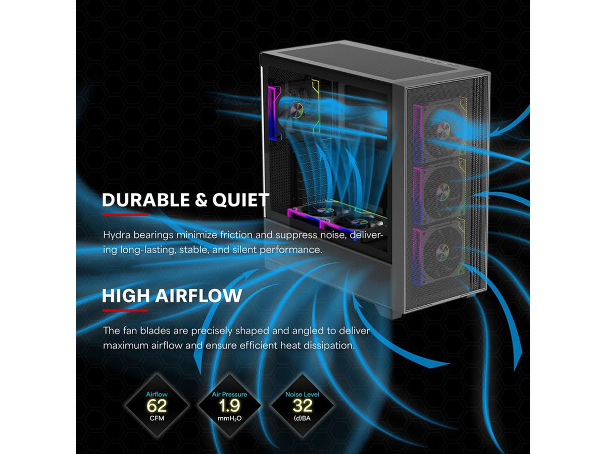 Xilence XPF120.ARGB 120mm PWM Case Fan, ARGB LED