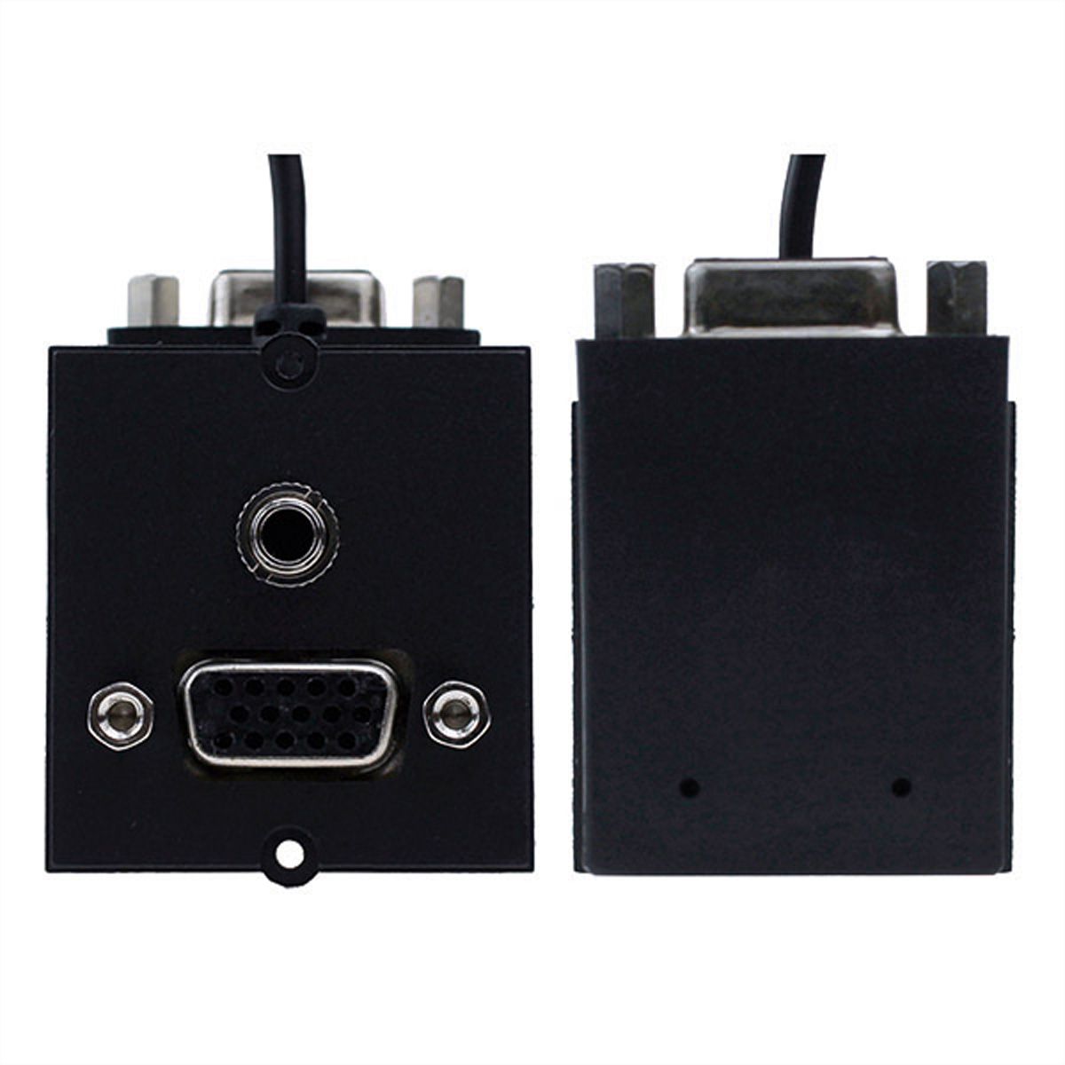 BACHMANN frame 1xVGA+jack, 90° lateral outlet