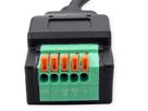 ROLINE kabeladapter USB Type-C stekker naar 5-polig aansluitblok, (drukknoppen), 15 cm