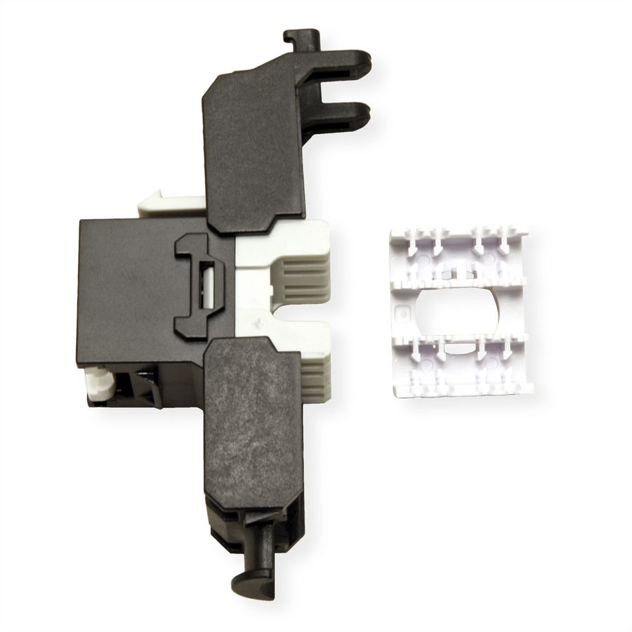 ROLINE Cat.6A (Class EA) Keystone, RJ-45, UTP, with shutter, Tool-free, black