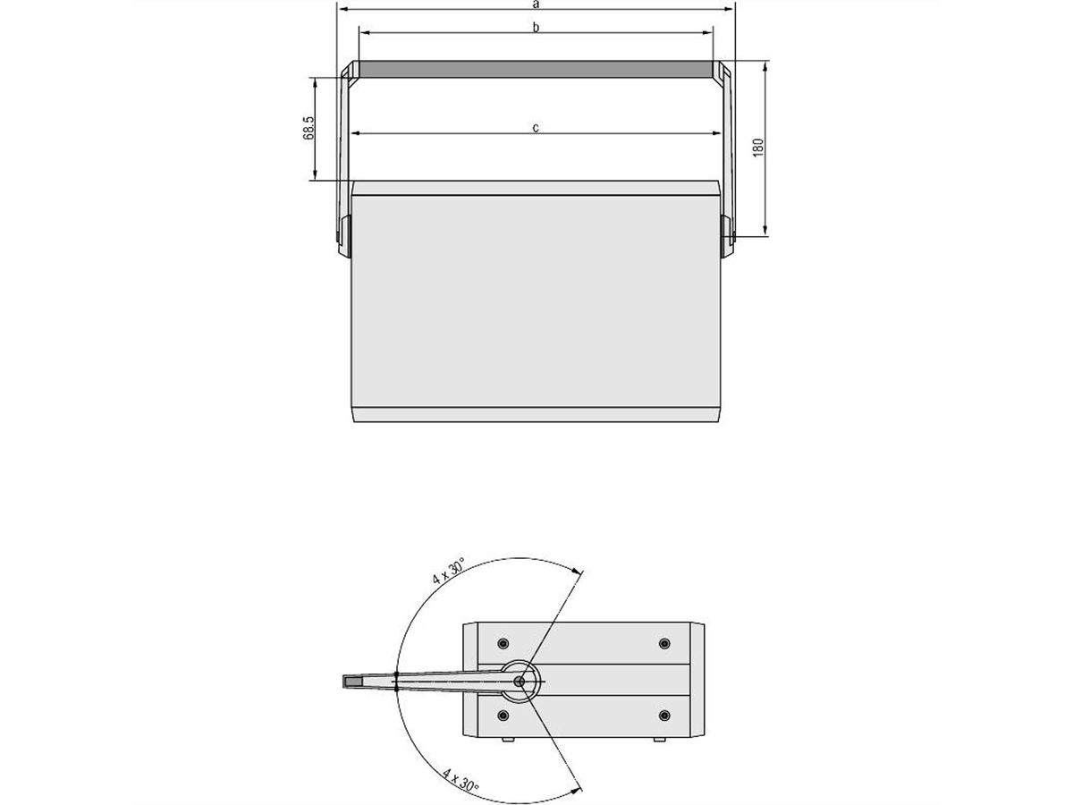 SCHROFF support handle - SUPPORT FRAME 3/4HE 84TE