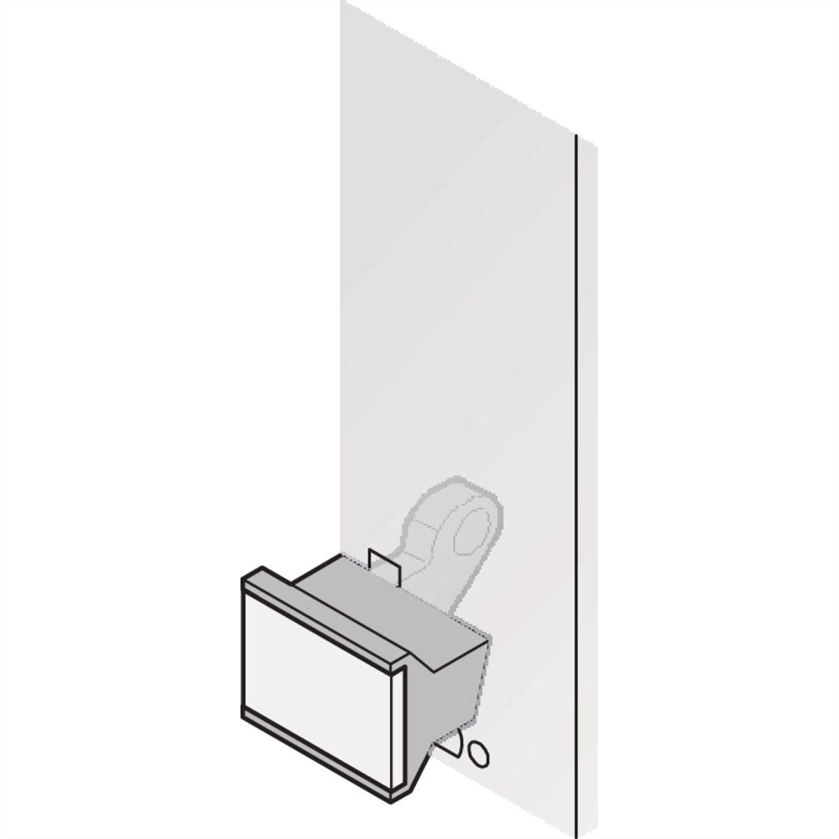 SCHROFF Extractor Handle Trapezoid Form, Type 1, Bottom, Black