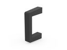 SCHROFF Front Handle One-Piece, Width 12.2 mm, Black Anodized, 69 mm