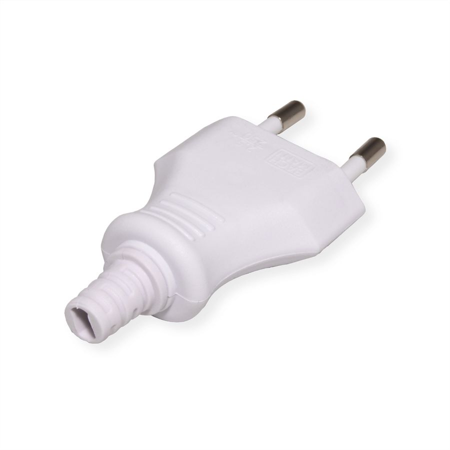 BACHMANN Euro flat plug 2.5A/250VAC, mounting, white