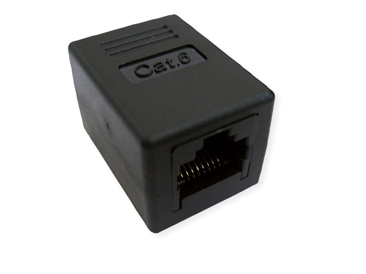 VALUE RJ-45 Modular Coupler, Cat.6 (Class E), UTP, black