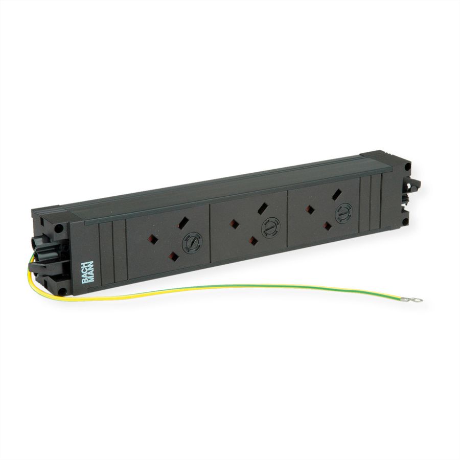 BACHMANN STEP BASE 3xUK 45° GST18 inkl. Erdung, schwarz