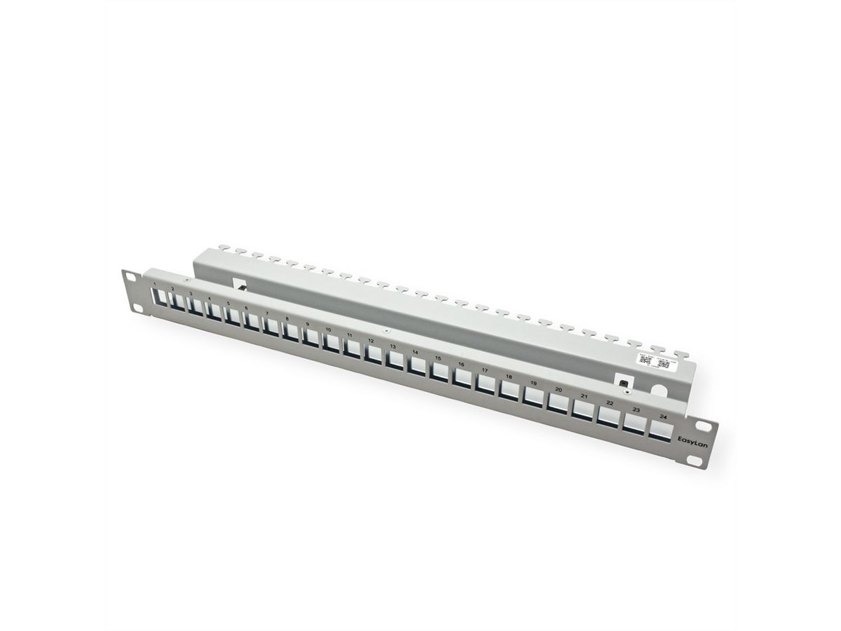 EasyLan preLink / fixLink paneel 19'' 1HE, 24x Keystone aansluitingen