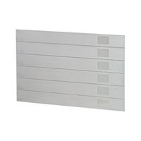 SCHROFF 19" Front Panel, Plastic, 6 U, RAL 7035, 10 Pieces