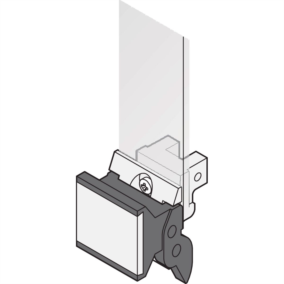 SCHROFF Extractor Handle Trapezoid Form, Type 2, RAL 9005, With Alignment Pin