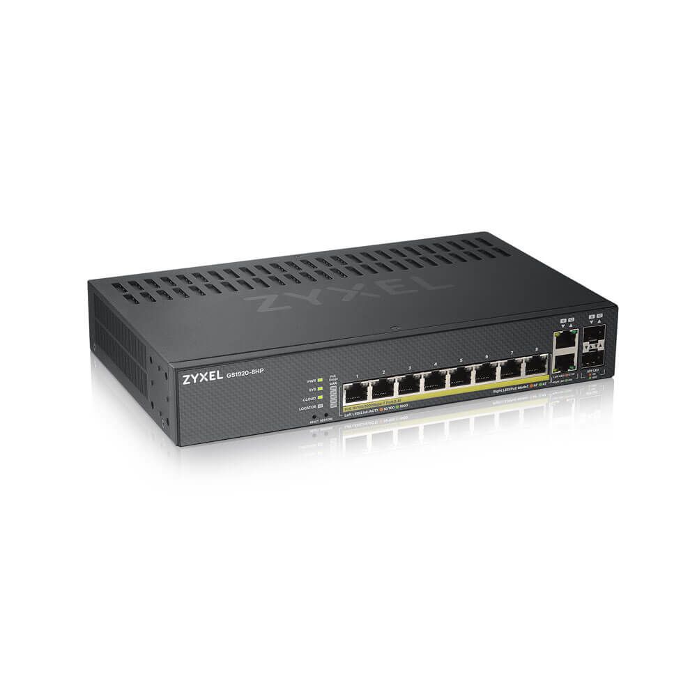 Zyxel GS1920-8HPV2 Managed Gigabit Ethernet (10/100/1000) Black Power over Ethernet (PoE)