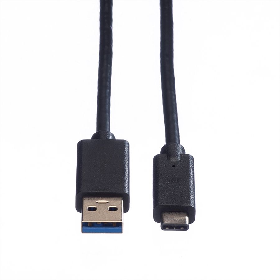 ROLINE GREEN USB 3.2 Gen 1 Cable, A-C, M/M, black, 0.5 m