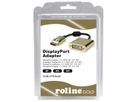 ROLINE GOLD 4K DP/DVI Adapter, Actief, v1.2, DP Male - DVI Female, Retail Blister