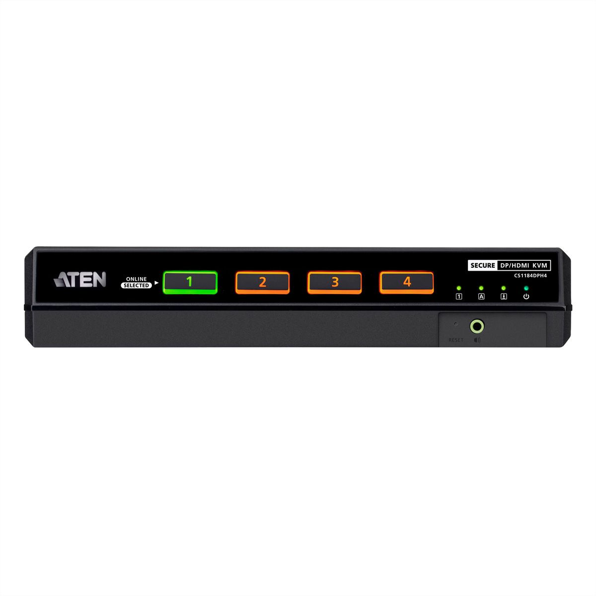 ATEN CS1184DPH4 4-poorts USB 5K DP/HDMI, Universele beveiligde KVM-switch voor één scherm