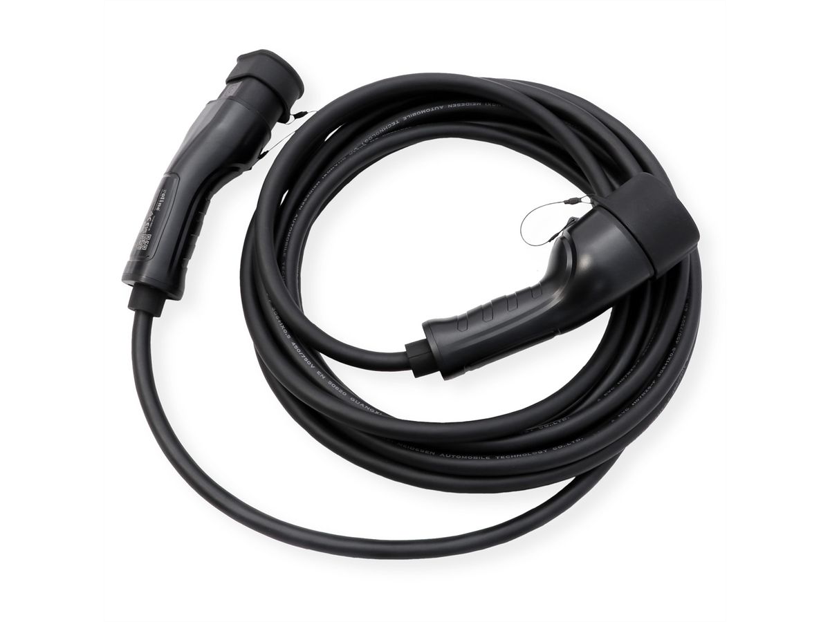 ROLINE Auto oplaadkabel Type2, 1-fase, 250VAC (1P+N+E), 32 A, 7.4 kW, 7,5 m