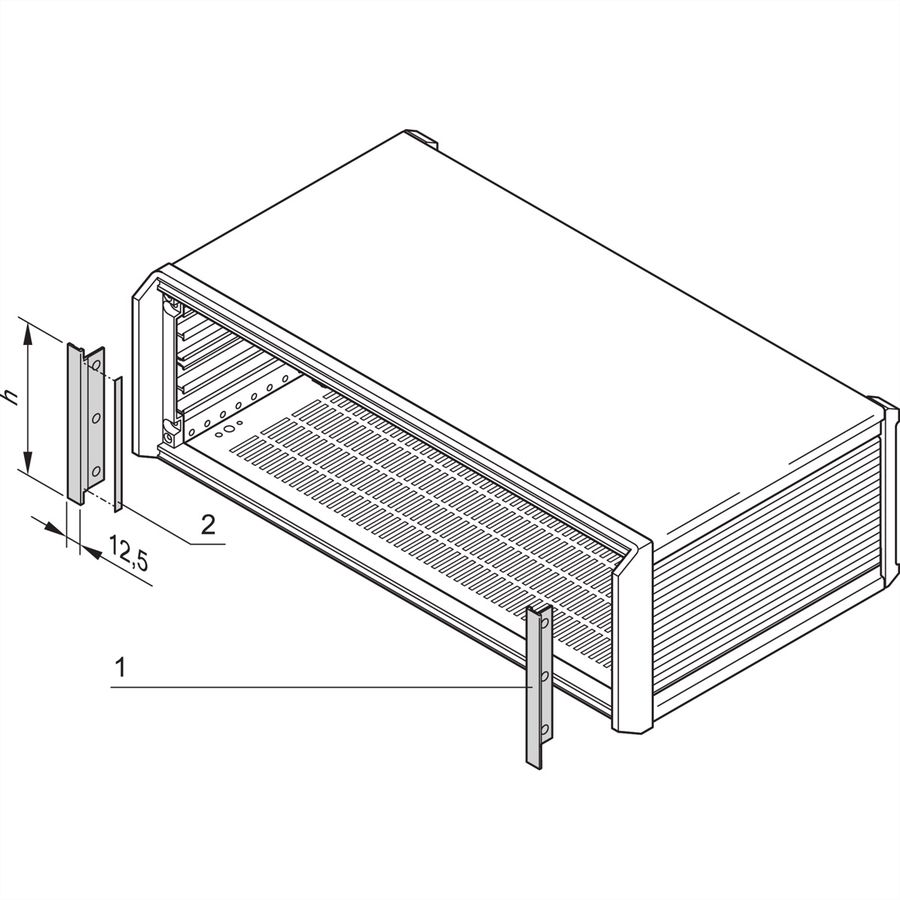 SCHROFF PropacPRO Trim kit, Front Side, for EMC Shielding, 3 U