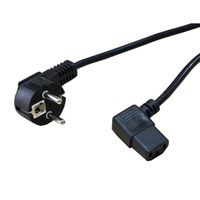 STANDARD Power Cable, angled IEC Connector, black, 1.8 m