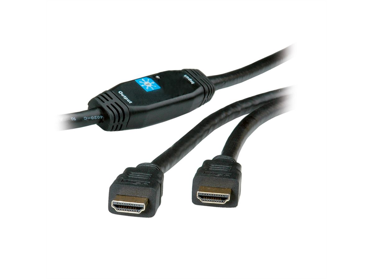 ROLINE HDMI High Speed ​​Kabel, met repeater, 30 m