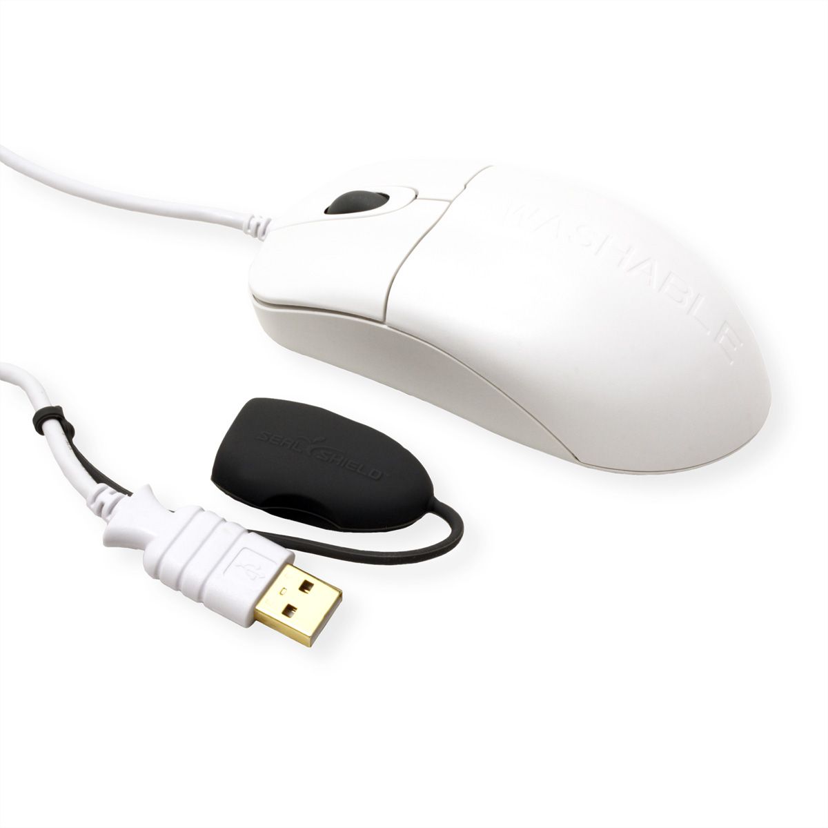 SEAL SHIELD Zilver Storm Muis USB wit STWM042