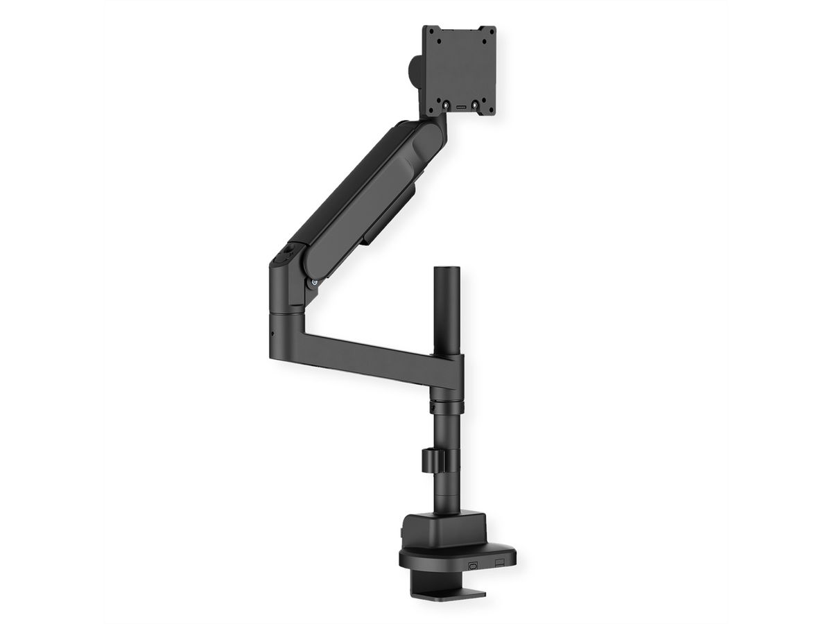 ROLINE LCD-arm voor zware belasting, draagstang, 4 scharnieren, tafelmontage, tot 22/27 kg, zwart