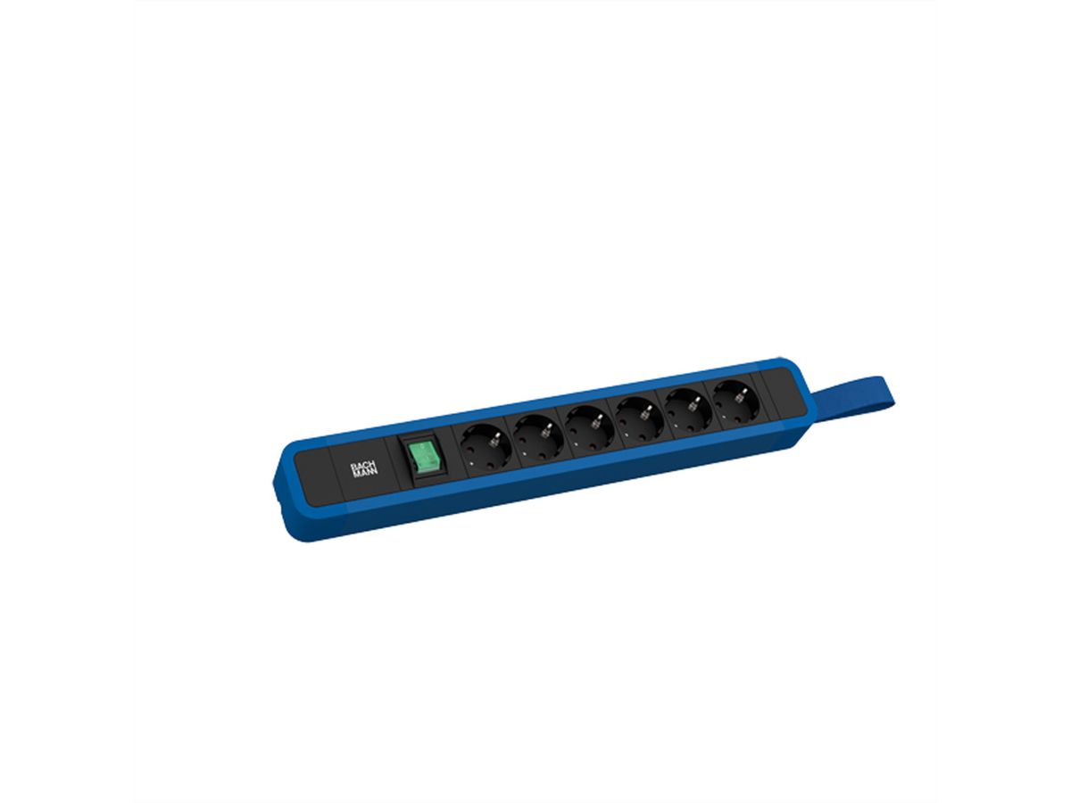 BACHMANN PRIMO 2 6xCEE7/3 1xswitch with loop 2m CEE7/7 RAL5010