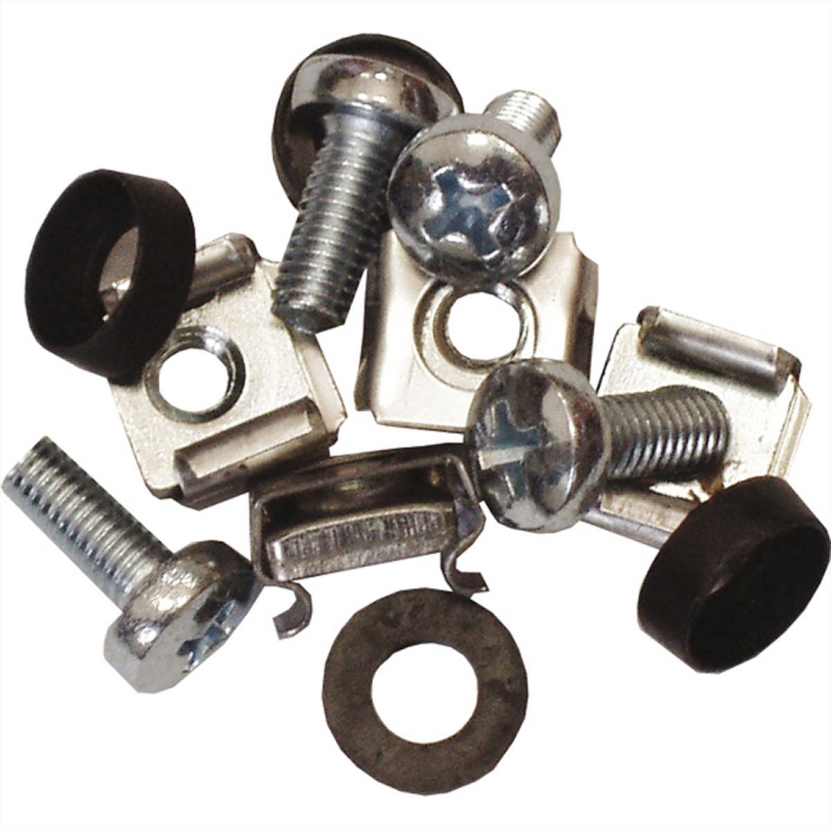 CONTEG 19"-Montagematerial, M5, 1 Stück, 1x Schraube, 1x Mutter, 1x Unterlegscheibe