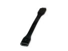 ROLINE USB4 Gen3x2 Cable, PD (Power Delivery) 20V5A, with Emark, C-C, M/F, black, 11.5 cm