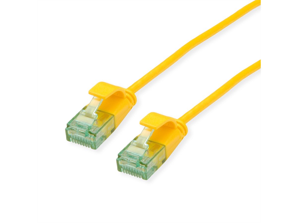 ROLINE RM UTP DataCenter Patchkabel Cat.6A (Klasse EA), extra dun, geel, 2 m