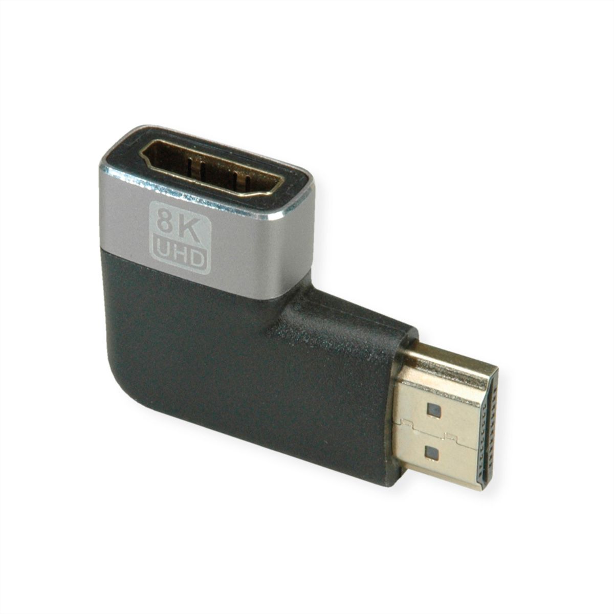 ROLINE 8K HDMI-adapter, HDMI Male/Female, 90° haaks