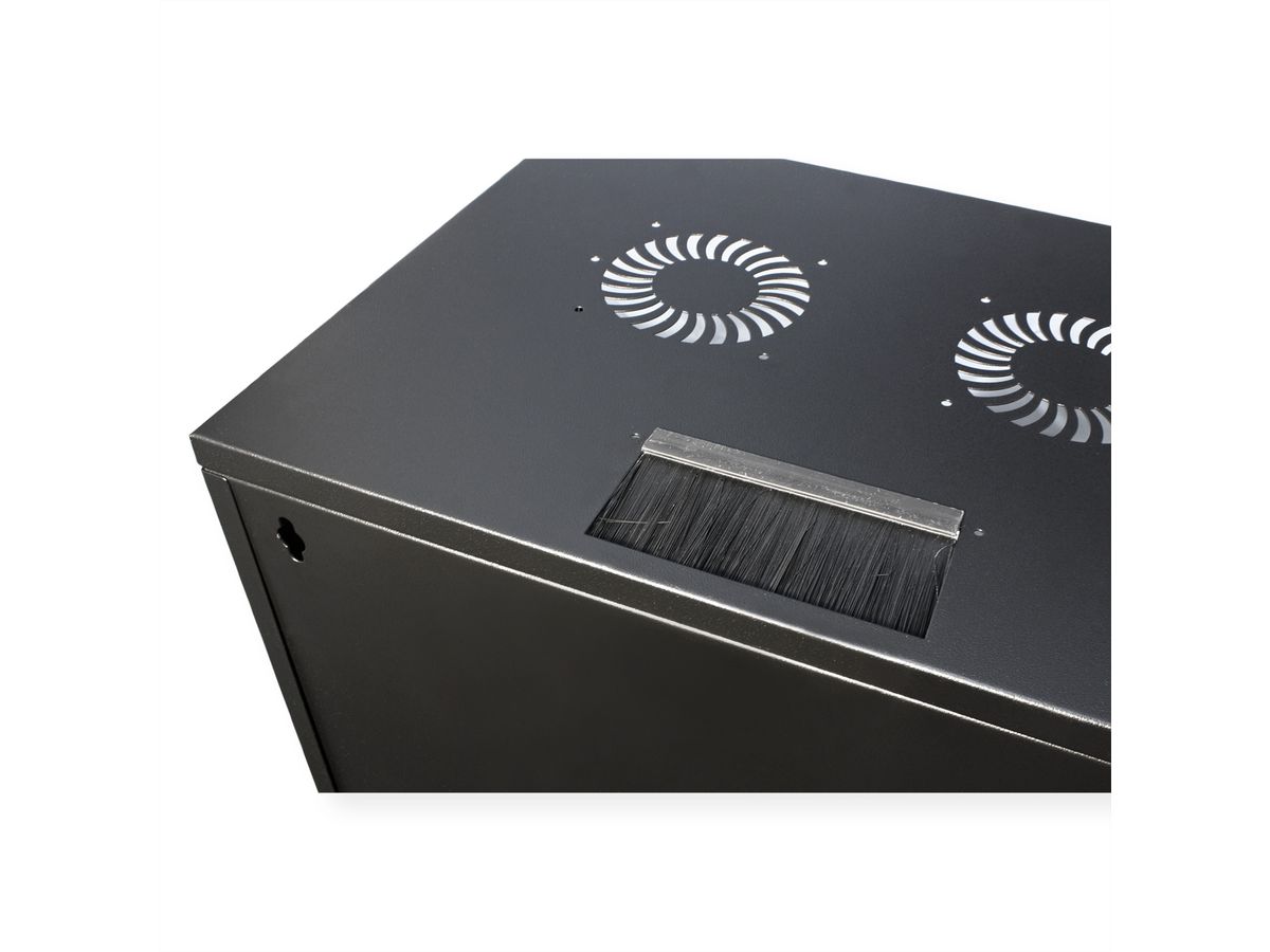 ROLINE 19-inch wandbehuizing Basic 12 U, 540x400 BxD Bouwpakket zwart