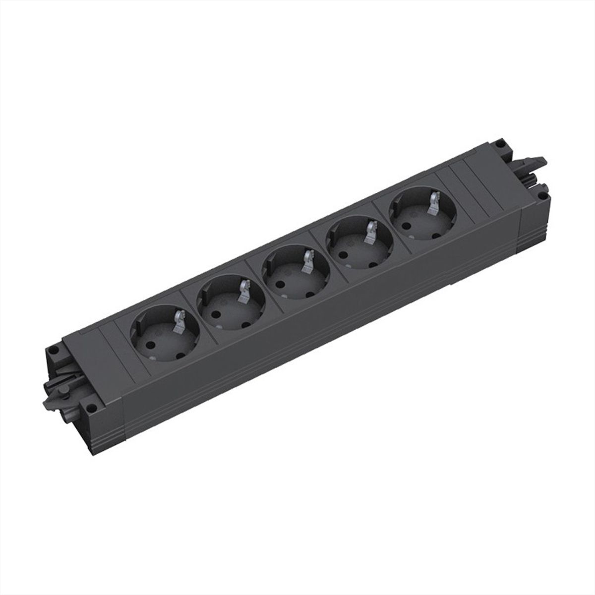 BACHMANN STEP BASE 5x earthing contact, black
