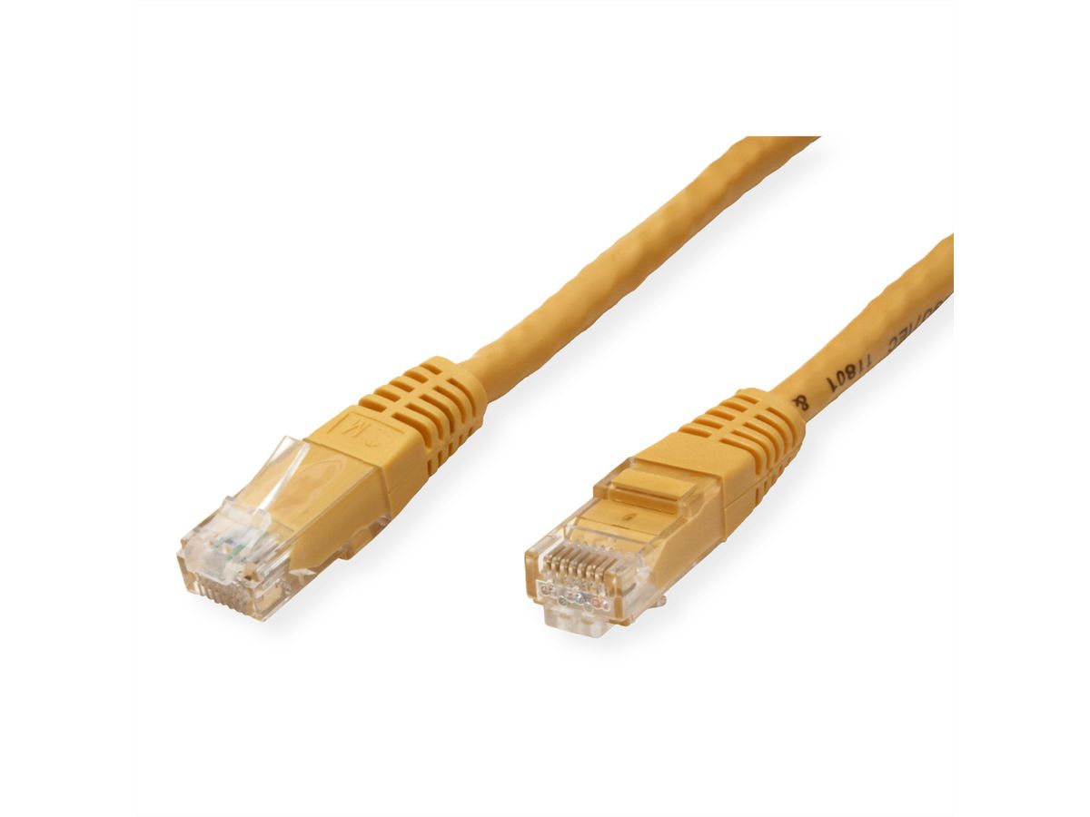 VALUE Patchkabel Cat.6 UTP (Class E), geel, 1 m