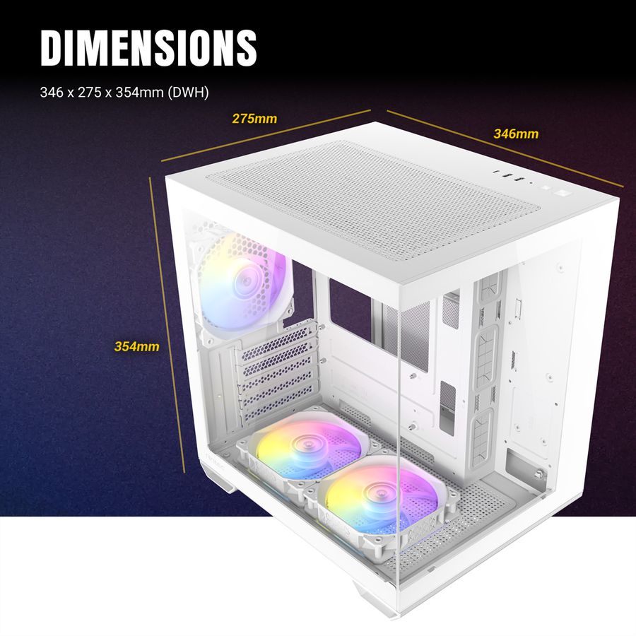 ANTEC CX60M ARGB PC Gehäuse Mini Tower Micro-ATX, schwarz
