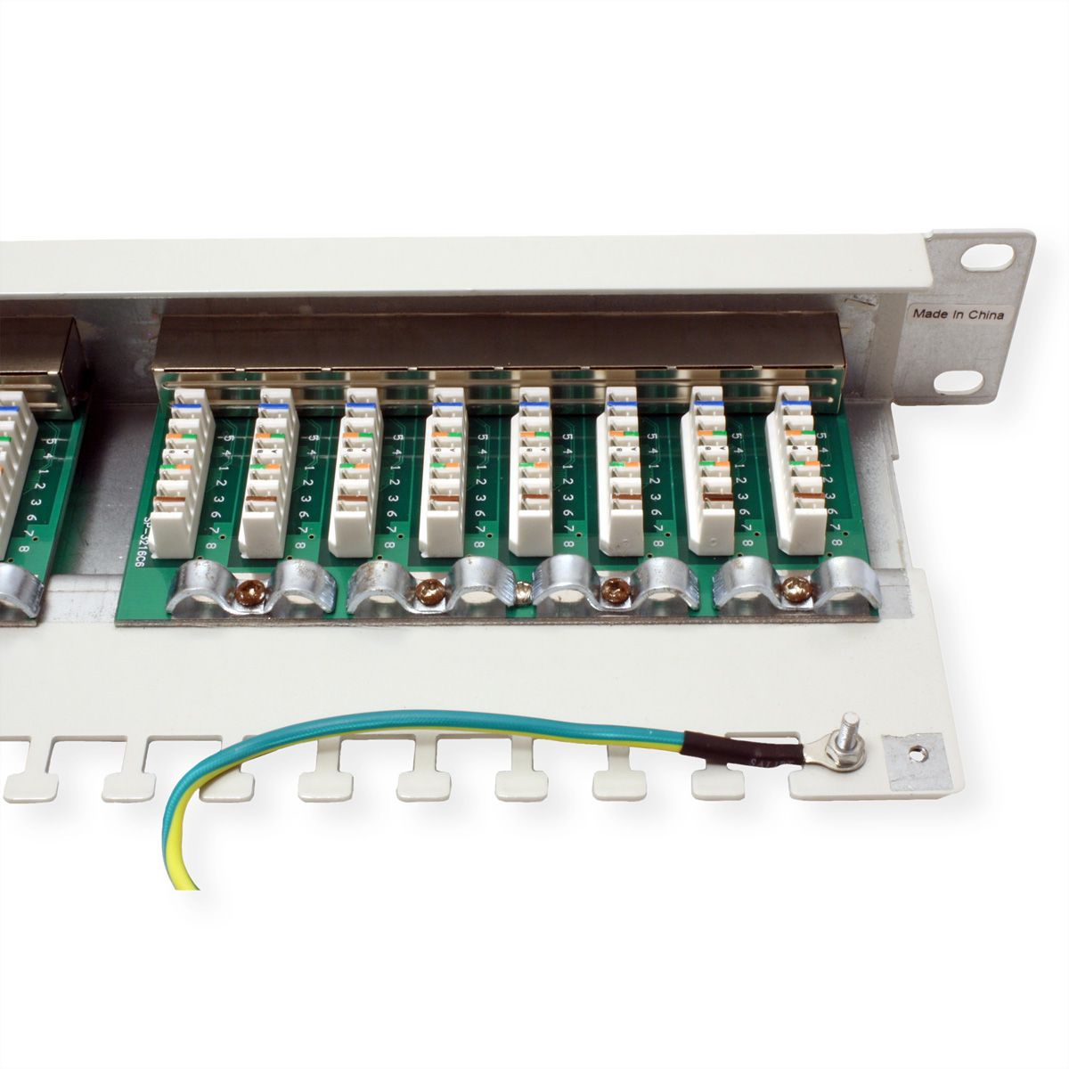 VALUE Cat.5e (Class D) 19" Patch Panel, 24 Ports, STP, grey