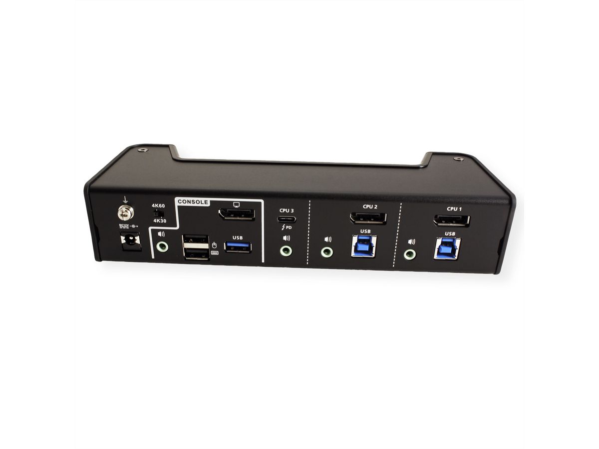 ATEN CS1953 3-Port USB-C DisplayPort Hybrid KVMP™ Switch