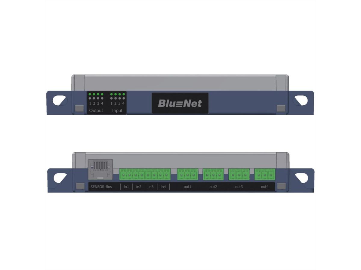BACHMANN BlueNet GPIO Module, 4x ingang/4x relaisuitgang