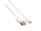 ROLINE USB 2.0 Kabel, USB A Male - Micro USB B Male, wit, 1 m