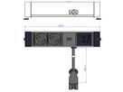 BACHMANN DESK RAIL 2x Geaard stopcontact USB A&C, USB Oplader 22W 2,0m GST18