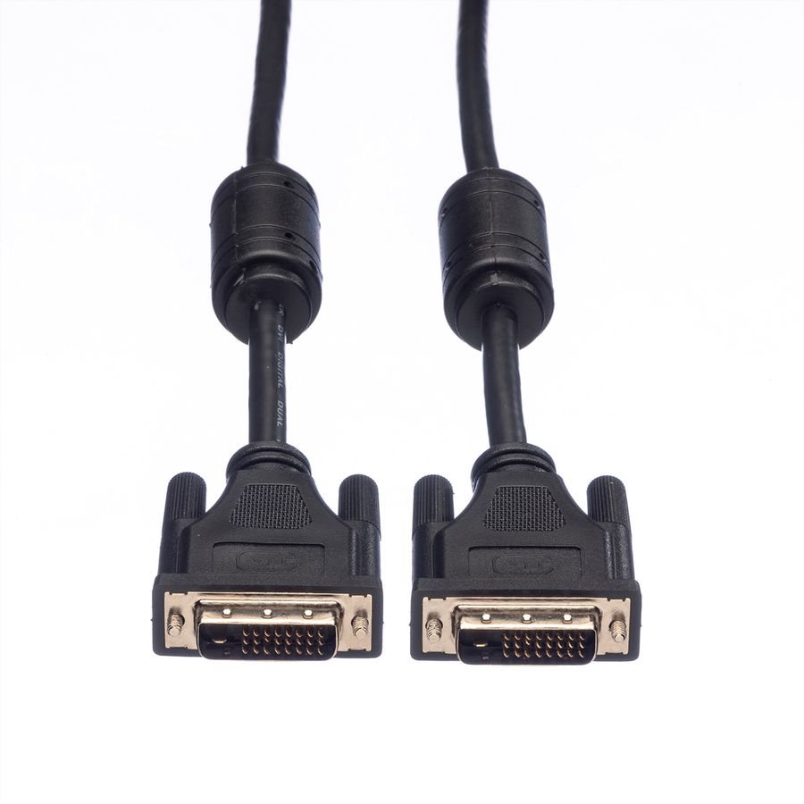 ROLINE DVI Cable, DVI (24+1), Dual Link, M/M, 1 m