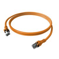 EasyLan DualBoot PushPull IP20 patchkabel, Cat.6A (Klasse EA), S/FTP, oranje, 1 m