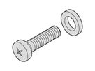 SCHROFF Panheadschroef kruisgleuf M2.5x12, staal vernikkeld + borgring (PA)