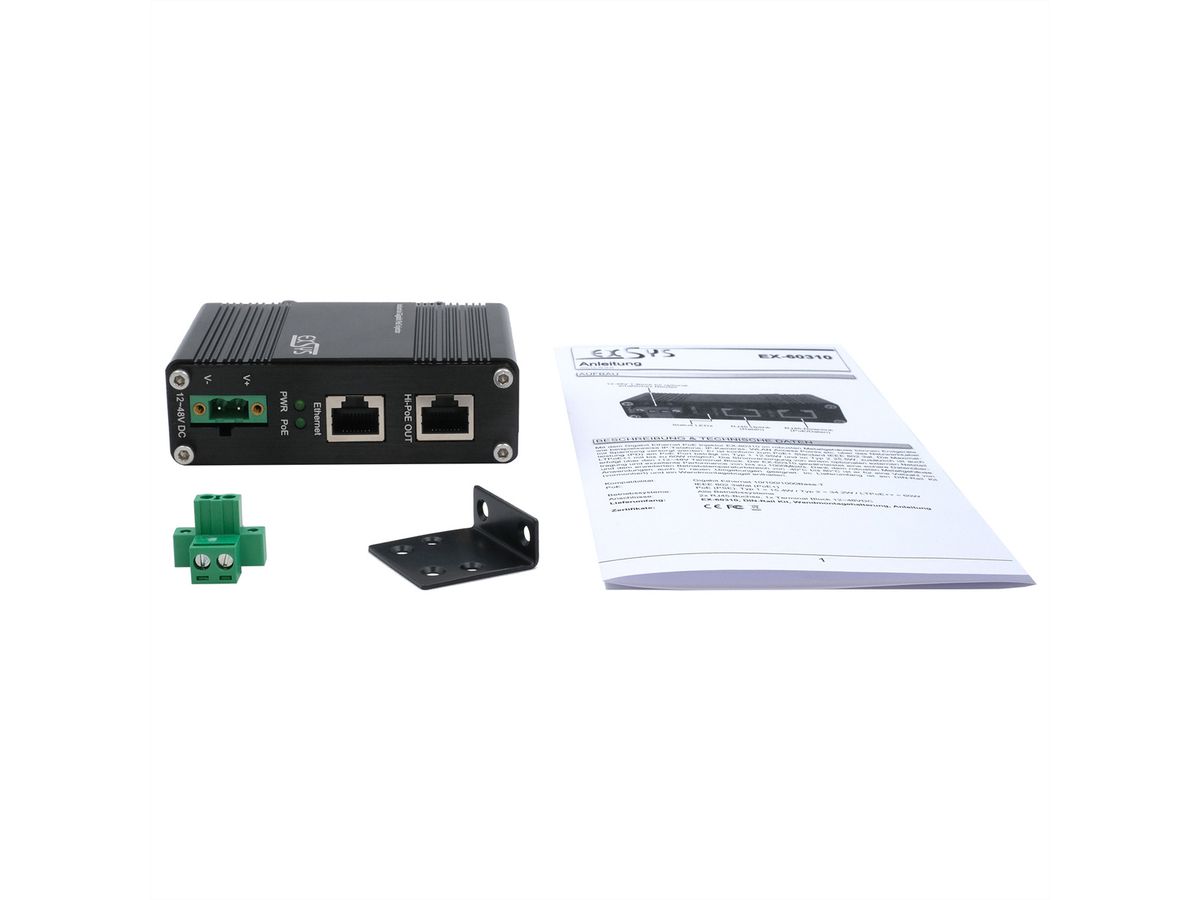 EXSYS EX-60310 PoE+ Gigabit-injector 60W