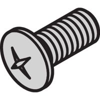 SCHROFF Countersunk Screw, Pozidrive, Cross Recess M2.5x6, Steel Nickel Plated, 100 pcs