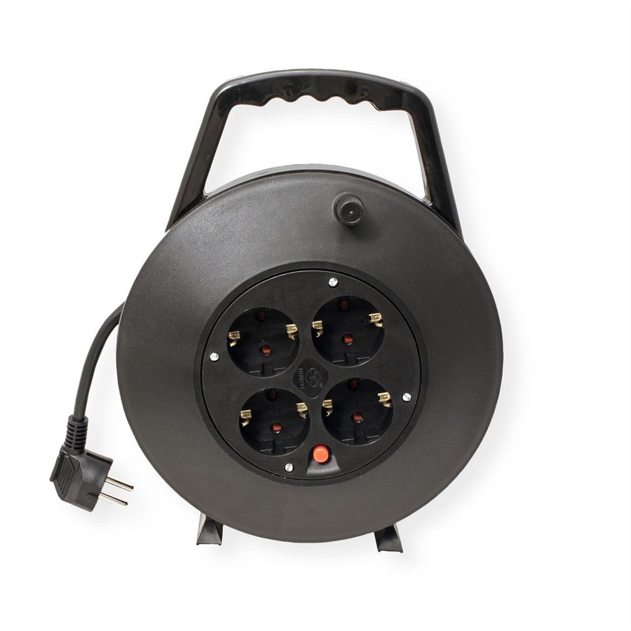 BACHMANN geaarde haspel 4-voudig AC230V kabel, 10m