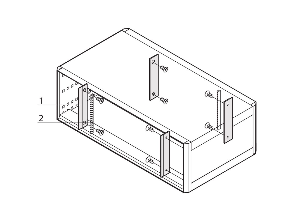 SCHROFF RatiopacPRO EMC Shielding Kit, Front Panel to Side Panel, 6 U