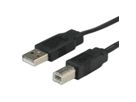 ROLINE USB 2.0 notebook platte kabel, type A-B, zwart, 0,8 m