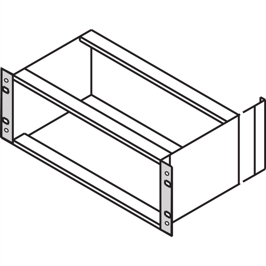 SCHROFF EuropacPRO 19" beugel voor textielkoppakking, Type F, Greepgaten, 6 HE