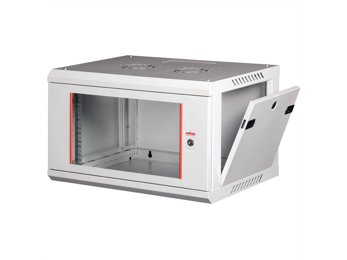 ROLINE 19" Wall Cabinet Basic Plus 6U, 600x450 BxT grey