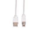 VALUE USB 2.0 Cable, A - B, M/M, white, 4.5 m