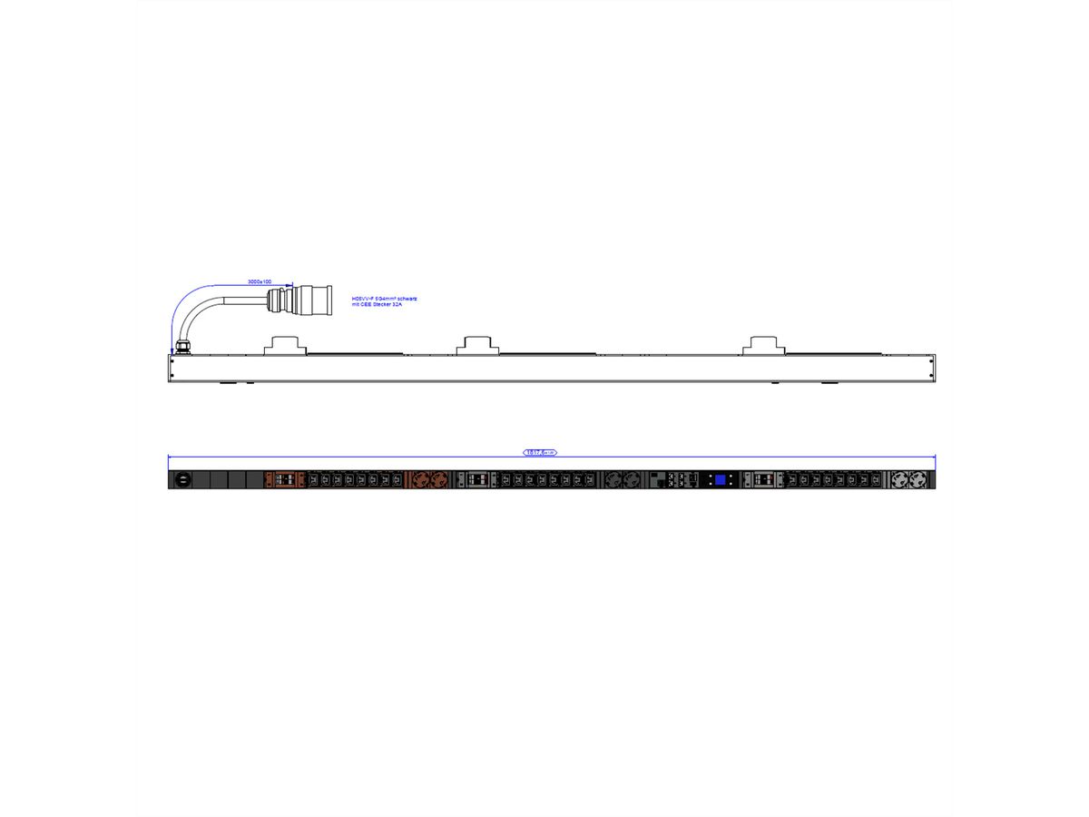 BACHMANN BN7500 24xC13 6xCEE7/3 6xLS, Meting per fase, contactdozen omschakelbaar