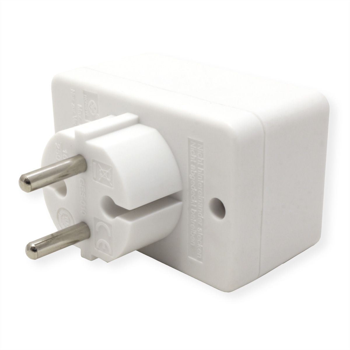 BACHMANN multi-plug 3xEuro, white 3x2.5A/230V